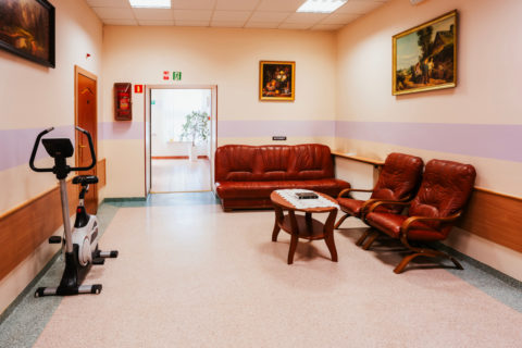 Widok na hol w sanatorium